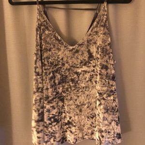 American Eagle grey velvet tank